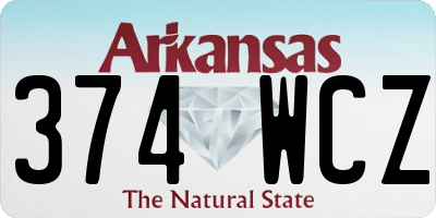 AR license plate 374WCZ