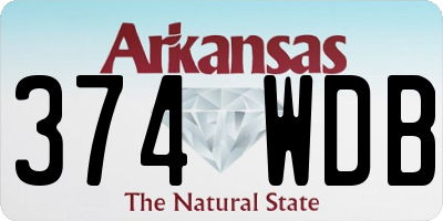 AR license plate 374WDB