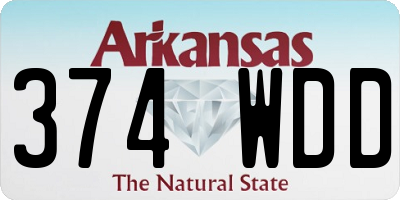 AR license plate 374WDD