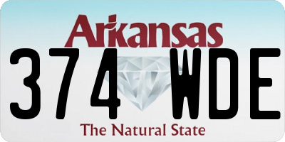 AR license plate 374WDE