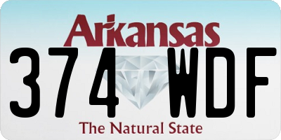 AR license plate 374WDF
