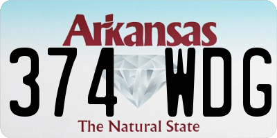 AR license plate 374WDG