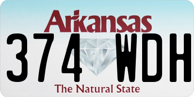 AR license plate 374WDH