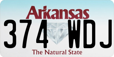 AR license plate 374WDJ