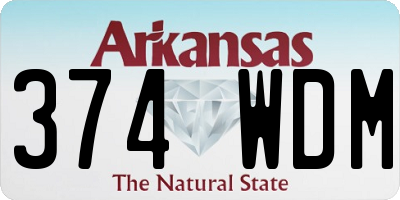 AR license plate 374WDM