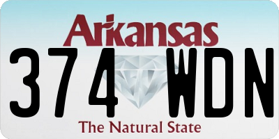 AR license plate 374WDN