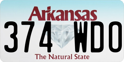 AR license plate 374WDO