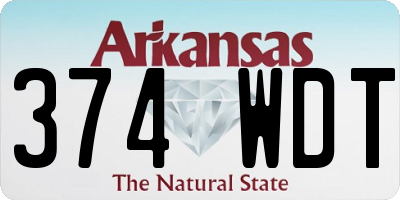 AR license plate 374WDT
