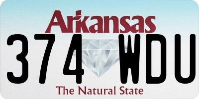 AR license plate 374WDU