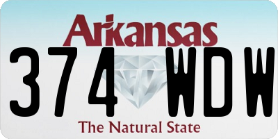 AR license plate 374WDW
