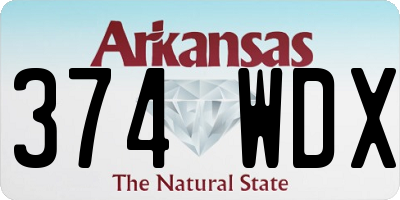 AR license plate 374WDX