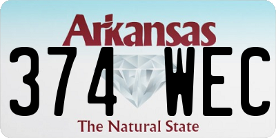 AR license plate 374WEC