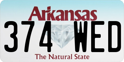 AR license plate 374WED