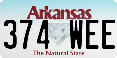 AR license plate 374WEE