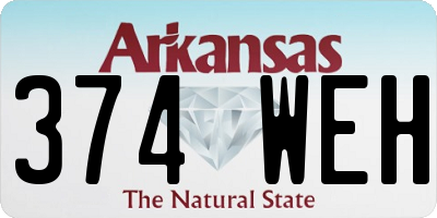 AR license plate 374WEH