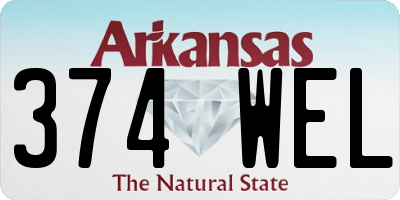 AR license plate 374WEL
