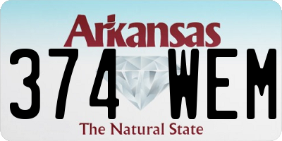 AR license plate 374WEM