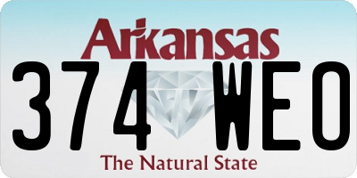 AR license plate 374WEO