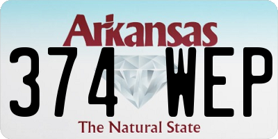 AR license plate 374WEP