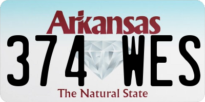AR license plate 374WES
