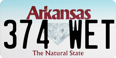 AR license plate 374WET