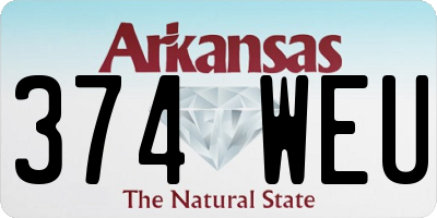 AR license plate 374WEU