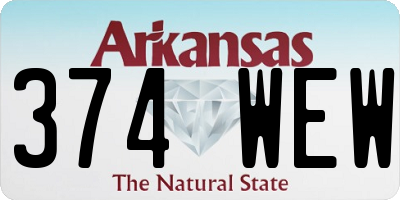 AR license plate 374WEW