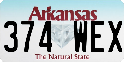 AR license plate 374WEX