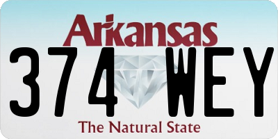 AR license plate 374WEY
