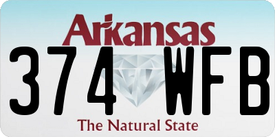 AR license plate 374WFB