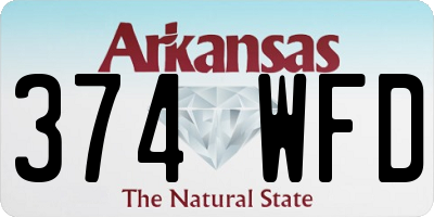 AR license plate 374WFD
