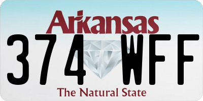 AR license plate 374WFF