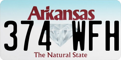 AR license plate 374WFH