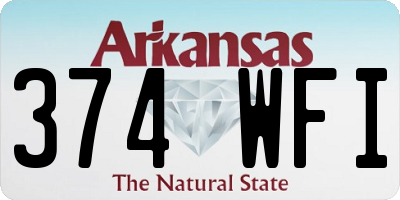 AR license plate 374WFI
