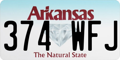 AR license plate 374WFJ