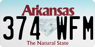 AR license plate 374WFM