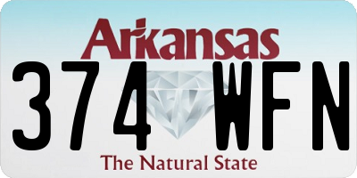 AR license plate 374WFN