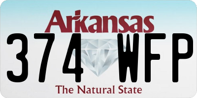 AR license plate 374WFP