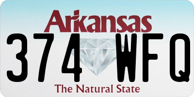 AR license plate 374WFQ