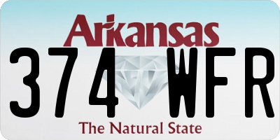 AR license plate 374WFR