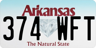 AR license plate 374WFT