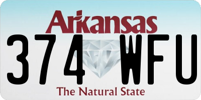 AR license plate 374WFU