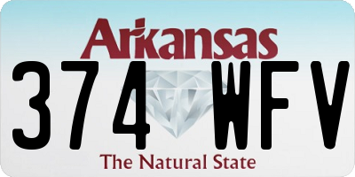 AR license plate 374WFV