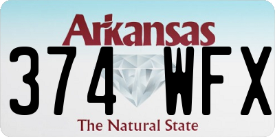 AR license plate 374WFX