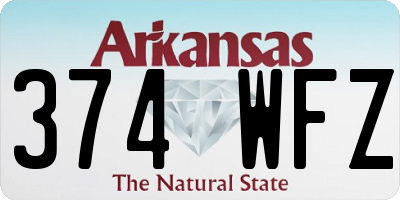 AR license plate 374WFZ