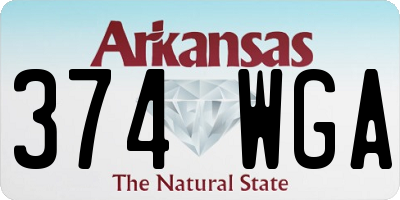 AR license plate 374WGA