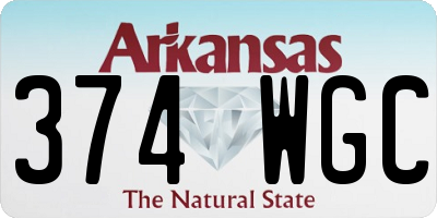 AR license plate 374WGC