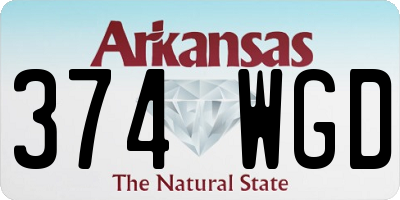AR license plate 374WGD
