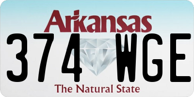 AR license plate 374WGE