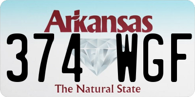 AR license plate 374WGF